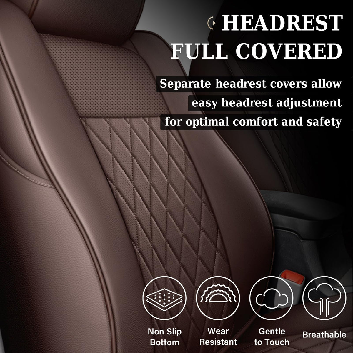 Fundas de Asiento para Toyota Tacoma de Coverado, Juego Completo de Fundas de Asiento de Cuero para Automóvil a Medida 2005-2023 Toyota Tacoma Doble/Cabina de tripulación, Fundas de Asiento para Automóviles y