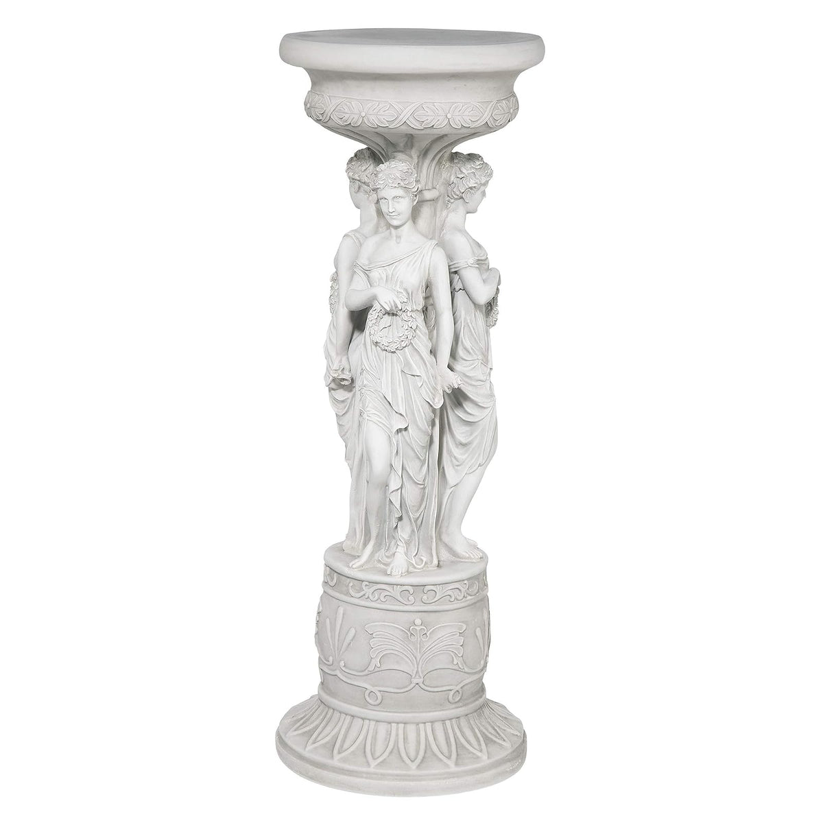 Design Toscano KY992 Chatsworth Manor - Soporte de Planta de Columna de Pedestal neoclásico, 28 Pulgadas, Piedra Antigua