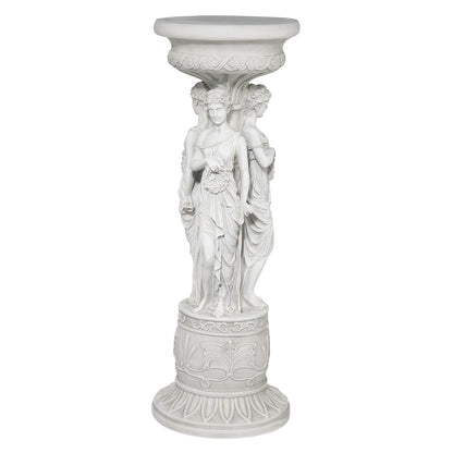 Design Toscano KY992 Chatsworth Manor - Soporte de Planta de Columna de Pedestal neoclásico, 28 Pulgadas, Piedra Antigua