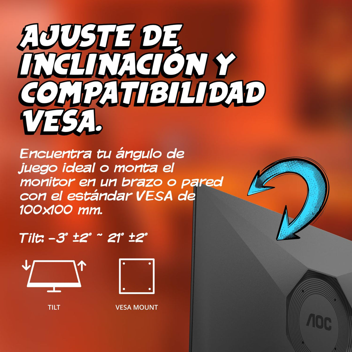 AOC Monitor Gaming de 27 Pulgadas, 27G51Z, FHD IPS, 240 Hz, 0.5 ms MPRT, Sincronización Adaptativa, HDR, HDMI 2.0, Display Port, Luz Azul Baja, Ajuste de Inclinación