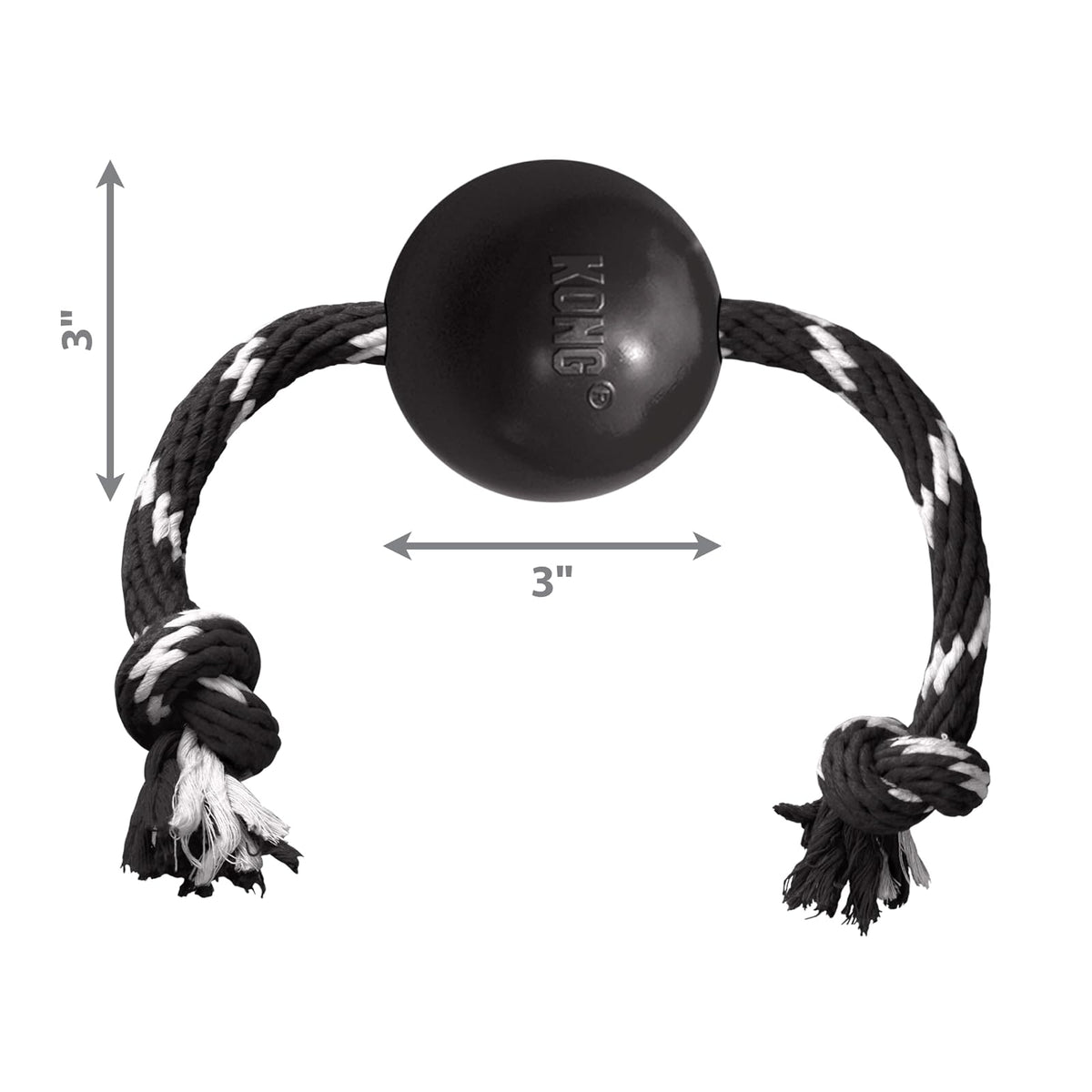 Kong Extreme Pelota de Caucho con Cuerda para Perros Grandes