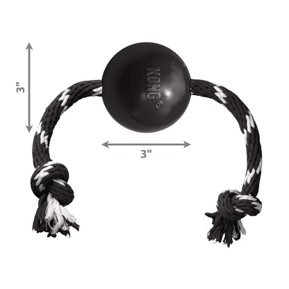Kong Extreme Pelota de Caucho con Cuerda para Perros Grandes
