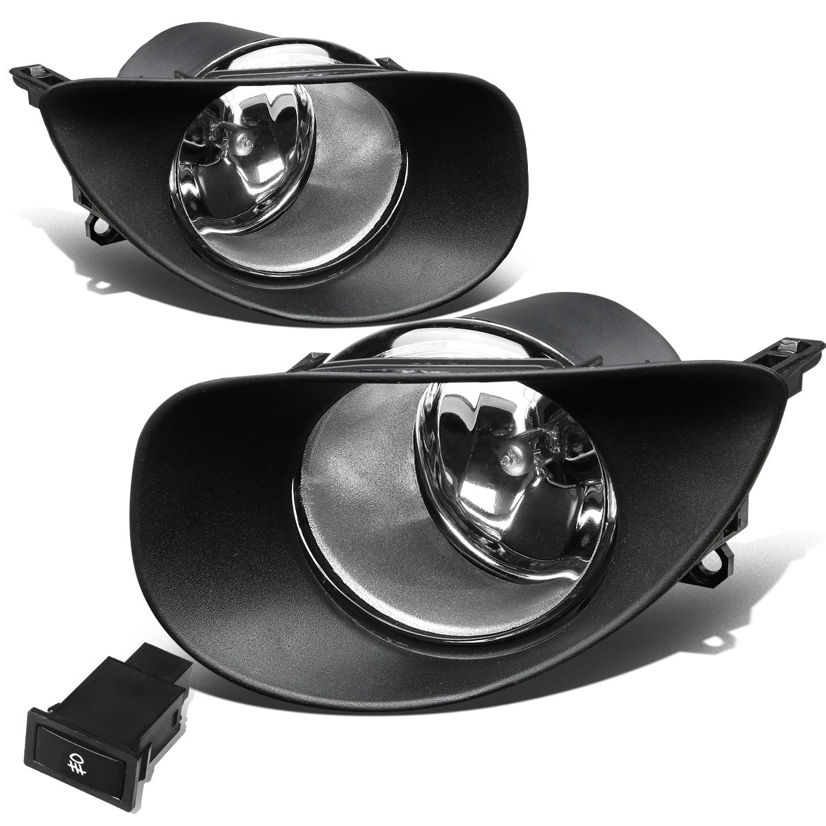 DNA Motoring FL-TYAR063D-CH Fog Light w/Switch [for 06-08 Yaris Hatchback]