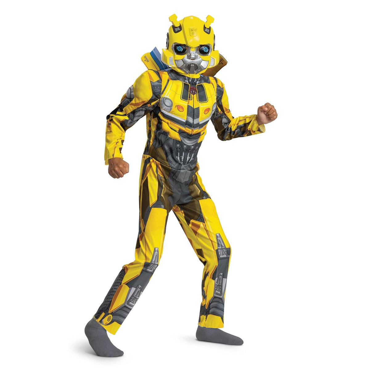 Disfraz de abejorro para niños, disfraz y máscara acolchada oficial de Transformers Rise of the Beasts, tamaño 10-12