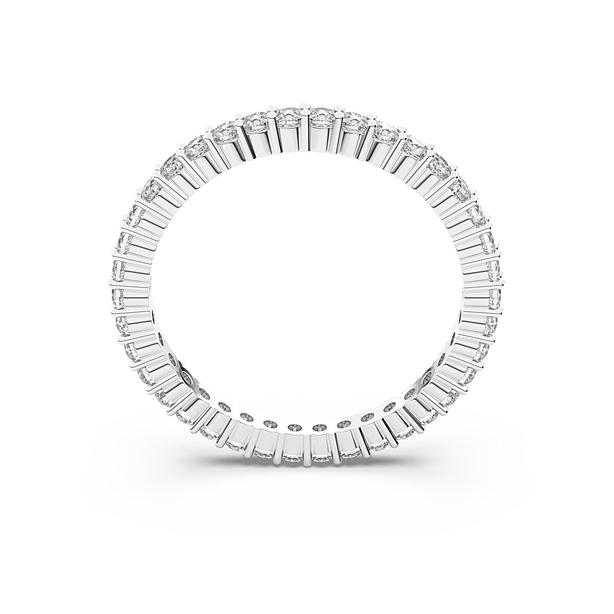 Swarovski Anillo Vittore, Talla redonda, Blanco, Tono plateado