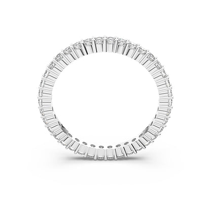 Swarovski Anillo Vittore, Talla redonda, Blanco, Tono plateado