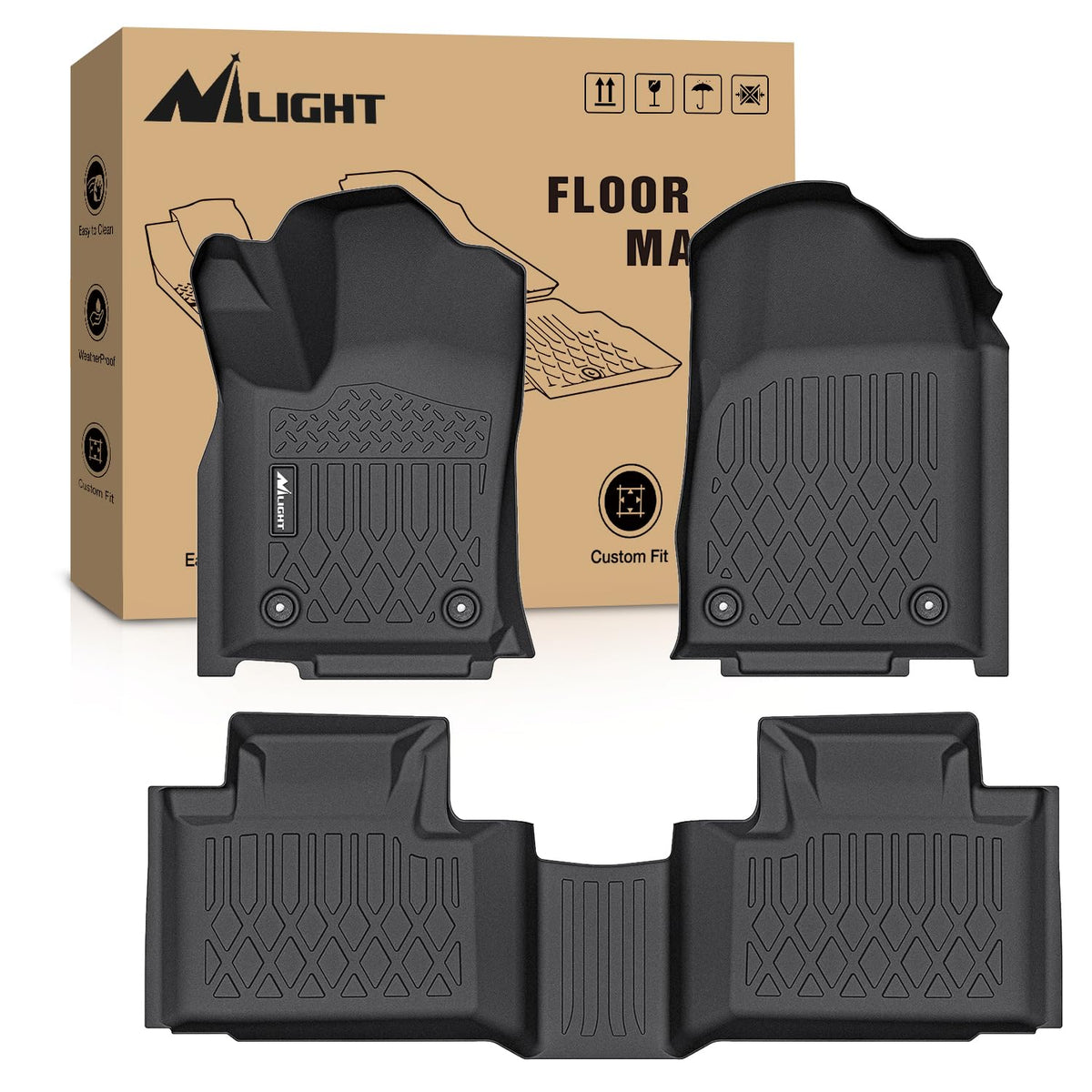 Nilight Alfombrillas para Dodge Durango Jeep Grand Cherokee 2016-2023, Ajuste Personalizado para Todo Tipo de Clima