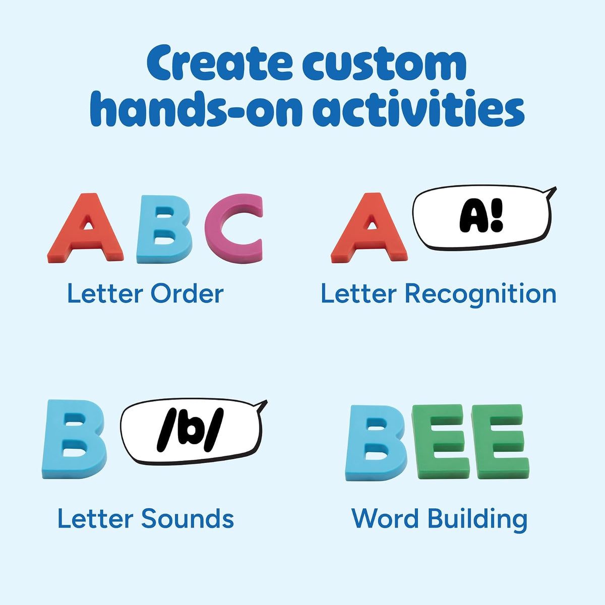 Educational Insights Multicolored Uppercase AlphaMagnets. Juego de 42 Letras mayúsculas: Perfecto para la Escuela en el hogar y el Aula, a Partir de 3 años