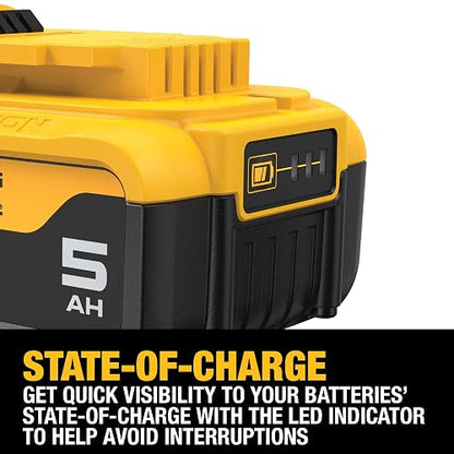 DEWALT Paquete De 2 Baterías De Iones De Litio De 20 V Max 5 Ah (Dcb205-2)