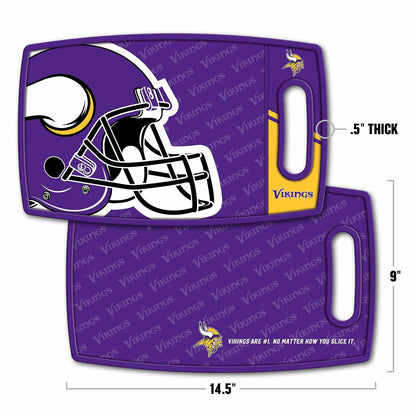 YouTheFan 1907422 NFL Minnesota Vikings Logo Series Cutting Board, Team Colors, Talla Única