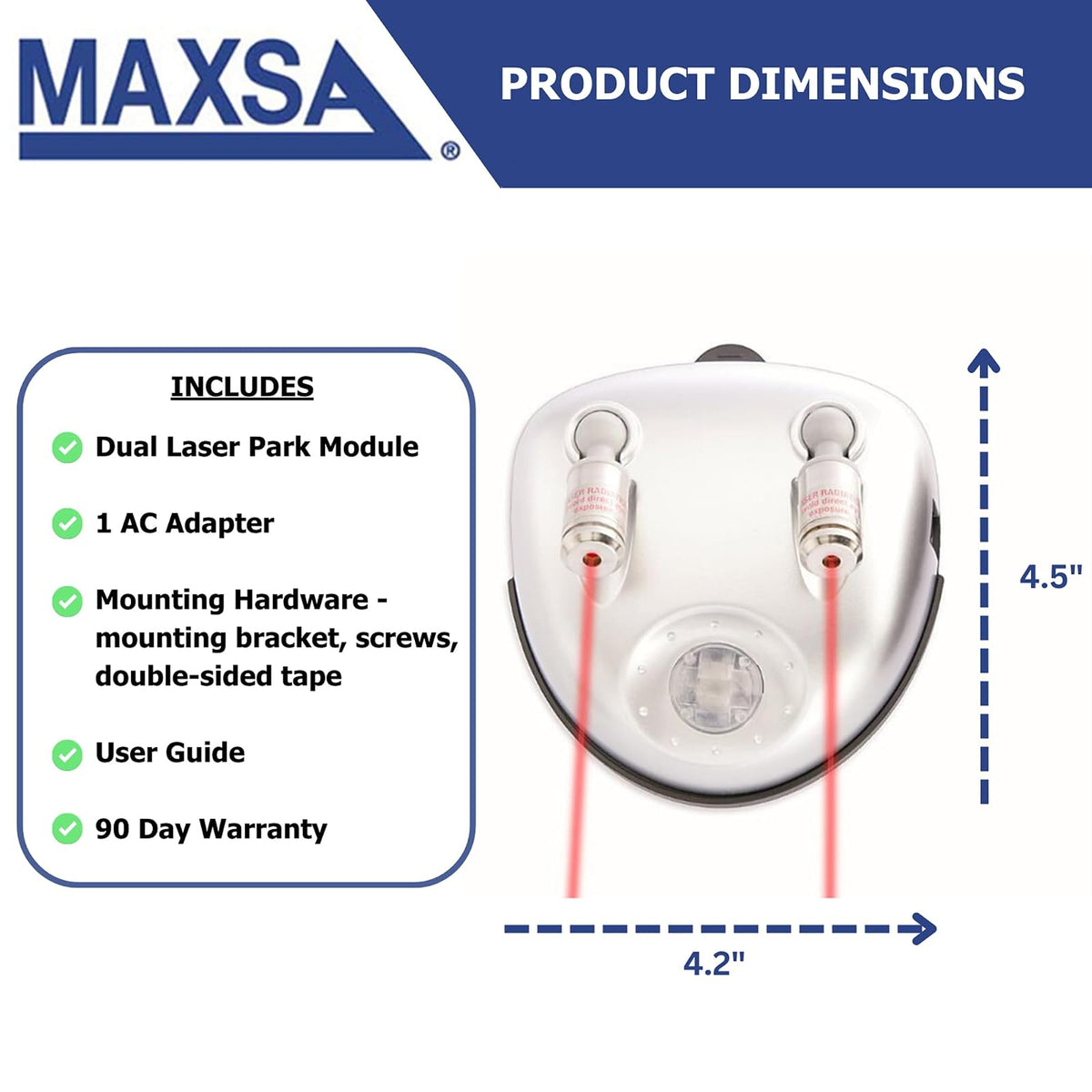 Maxsa Innovations 37312 Dual-Laser Park, Park Right Garage