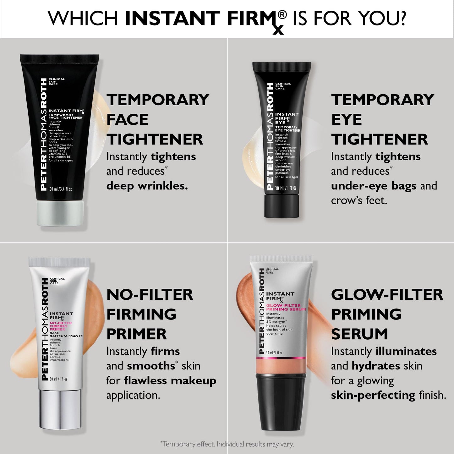 Peter Thomas Roth | Instant FIRMx Temporary Face Tightener | Firm and Smooth the Look of Fine Lines, Deep Wrinkles and Pores