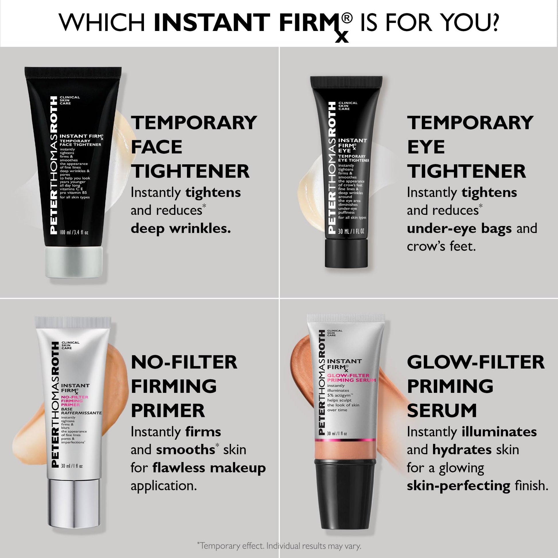 Peter Thomas Roth | Instant FIRMx Temporary Face Tightener | Firm and Smooth the Look of Fine Lines, Deep Wrinkles and Pores