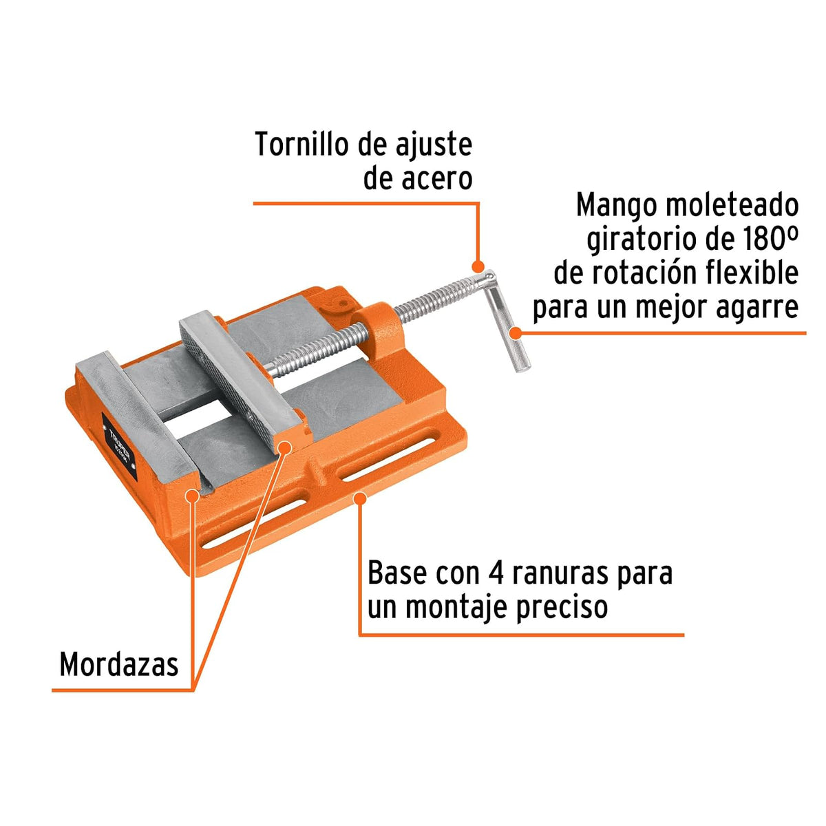 Truper PMP-60, Prensa morsa plana 150 mm para trabajos de precisión