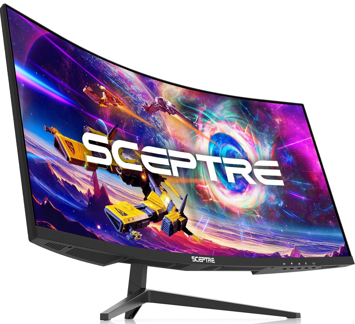 Sceptre 30-Inch Curved Gaming Monitor 21:9 2560x1080 Ultra Wide/Slim HDMI DisplayPort up to 200Hz Build-in Speakers, Metal Black (C305B-200UN1)