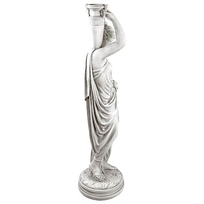 Design Toscano Dione The Divine Greek Water Woman Estatua de jardín para Interiores y Exteriores, Grande, 38 Pulgadas de Alto, Resina de Piedra fundida, Acabado de Piedra Antigua