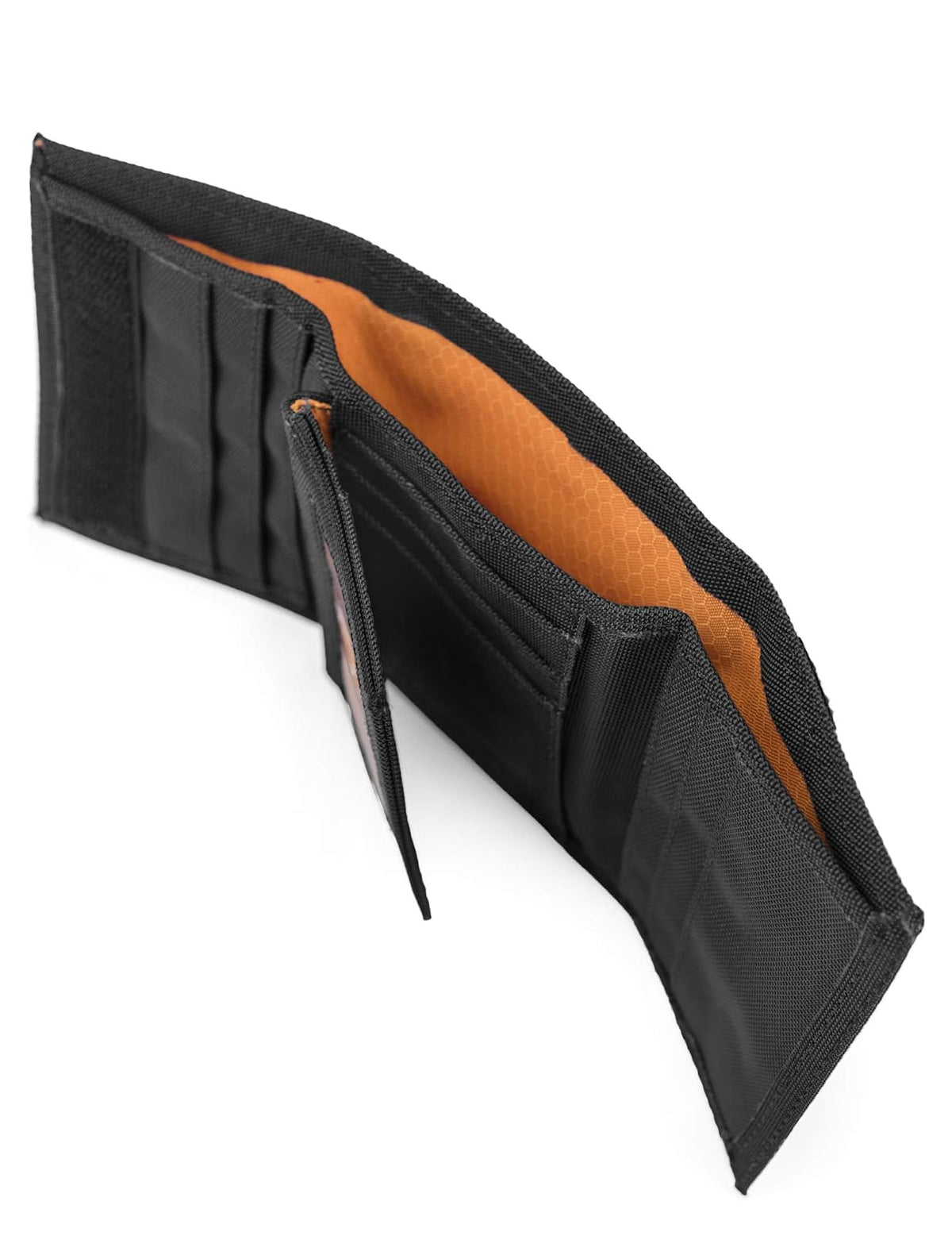 Timberland PRO - Billetera Hombre Cordura con Protección RFID - Negro - 13 Bolsillos - Cierre de Velcro - Triptico - Nailon - Adulto