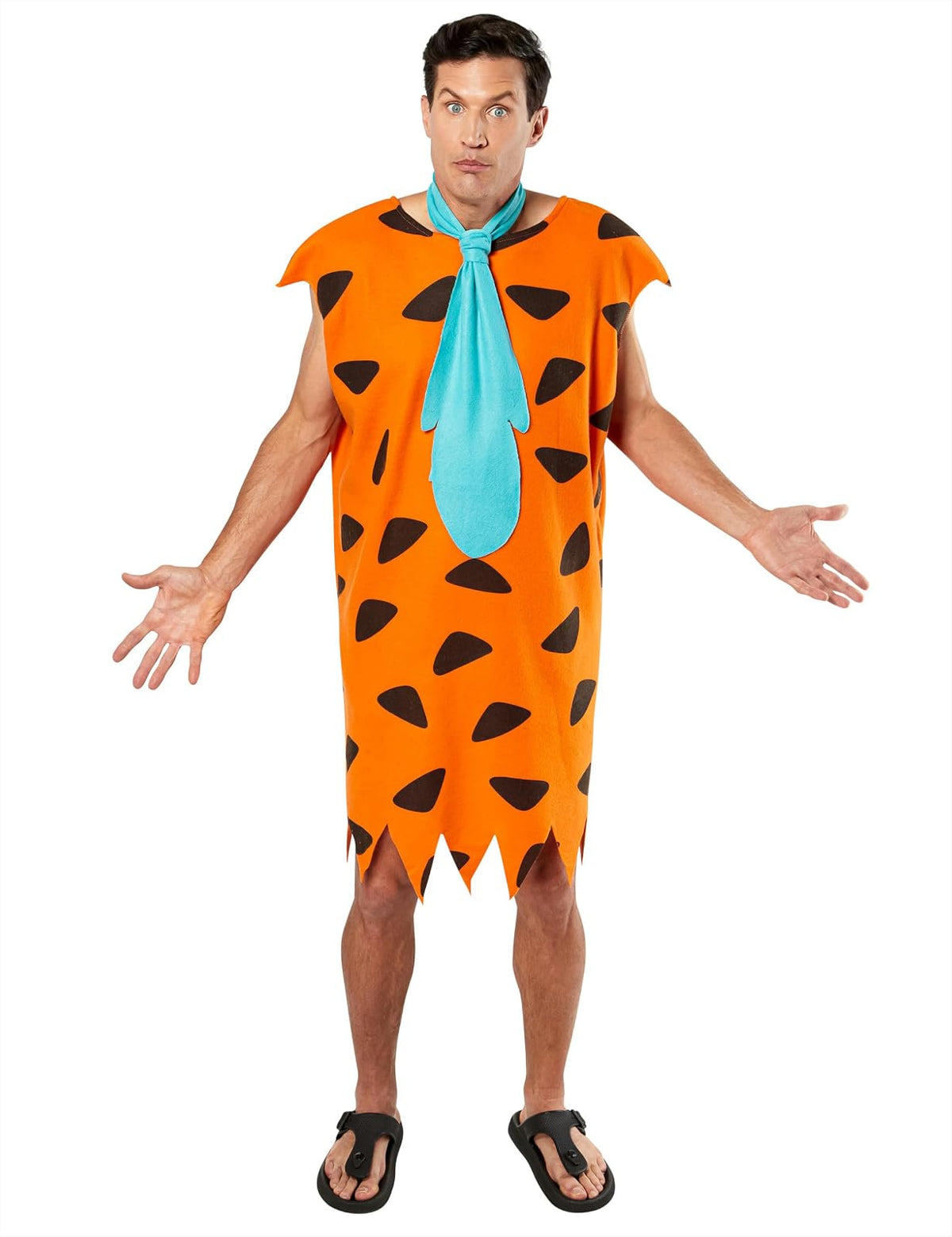 Rubie's - Disfraz de Fred Picapiedra de Co The Flintstones, naranja, estándar