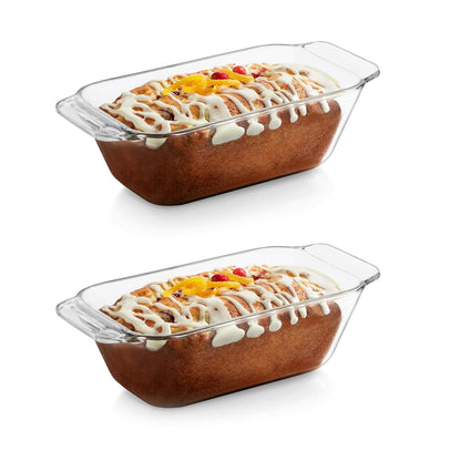 Libbey Baker's Premium Juego de Moldes de Vidrio con Tapa - Juego de pan premium