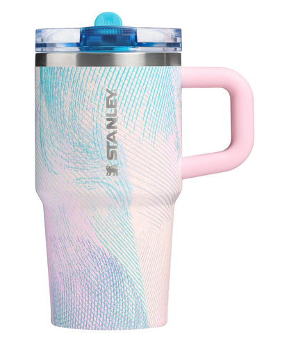 Stanley Quencher ProTour Vaso Térmico con Popote Abatible, Acero Inoxidable - 20 Ounces - Plume de vidrio marino