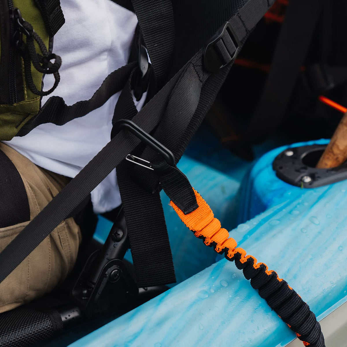 Pelican - Correa de Paleta y Correa para Pescar - Soporte para Remo - Accesorios para Kayak - Barra Enrollable para Kayak y paletas Sup