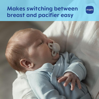 MAM Original Start - Chupones para bebé de 0 a 3 meses de silicona suave | Pezón de silicona suave para la piel, desarrollado con expertos médicos especialmente para bocas más pequeñas, sin BPA
