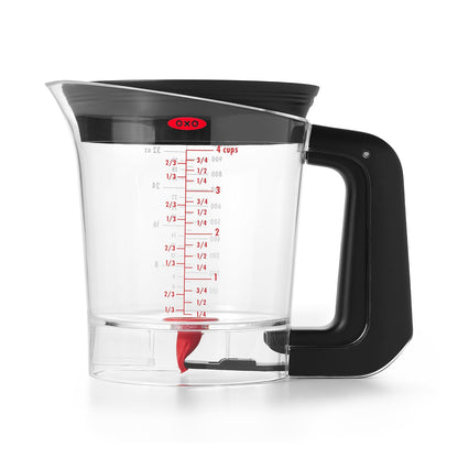 OXO Good Grips Good Gravy Separador de grasa de 4 tazas, plástico, tamaño 1