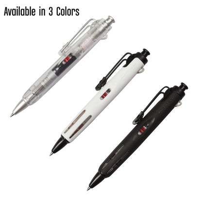 Tombow AirPress bolígrafo, punta fina tinta negra, recargable, Recargable, Transparente
