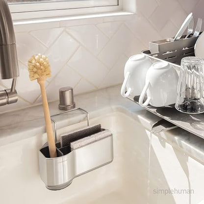 simplehuman, portaestropajos, acero inoxidable cepillado