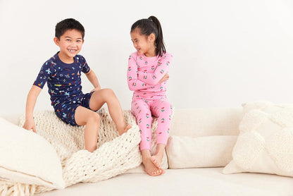 Moon and Back by Hanna Andersson Conjunto de Pijama Corto de algodón orgánico de 2 Piezas Conjunto de Pijama para Unisex niño