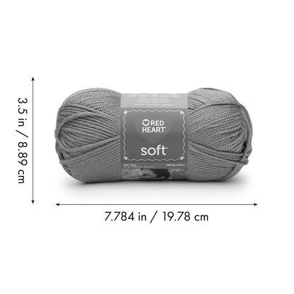 Red Heart - Hilo blanco suave - Paquete de 3 unidades de 141 g/5 oz - Acrílico - 4 Medianos (Peinado) - 256 yardas - Tejer/Crochet