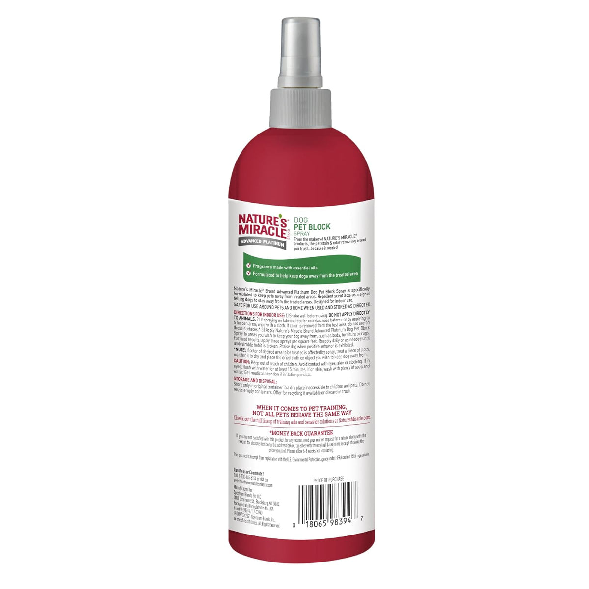 Nature's Miracle Pet Block Repelente para Perros 473ml