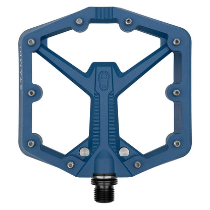 Crankbrothers - Pedal de Bicicleta Plano BMX/MTB - Pedal de Bicicleta de Plataforma, Perfil mínimo, Agarre Ajustable - Sello 1 Gen 2 - Azul marino - G