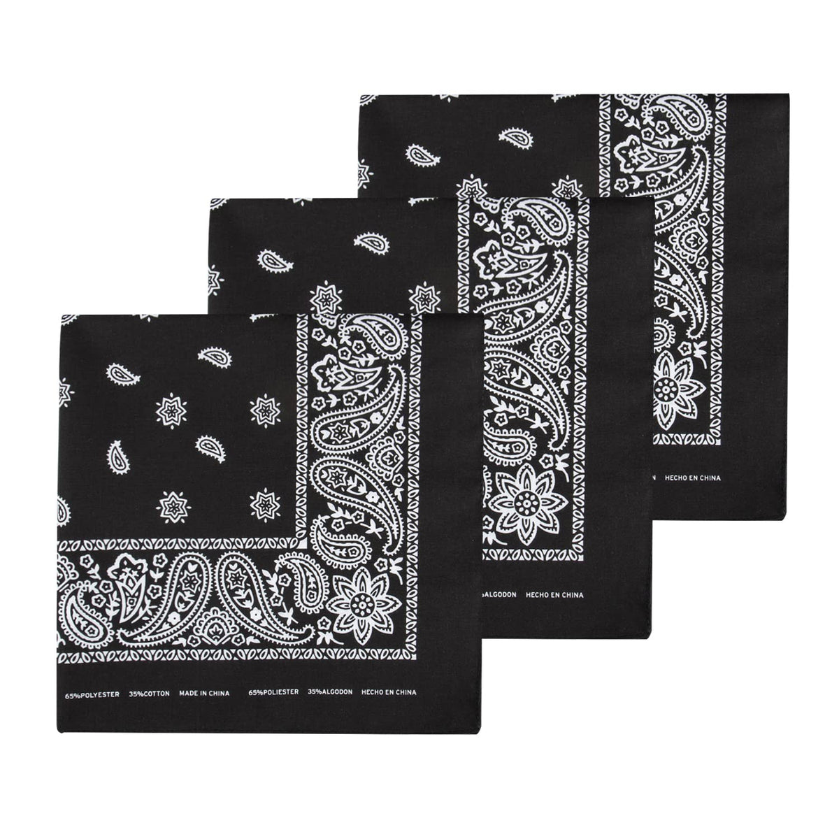 Levi's - Pañuelo, Hombres - Pack 3 - Negro