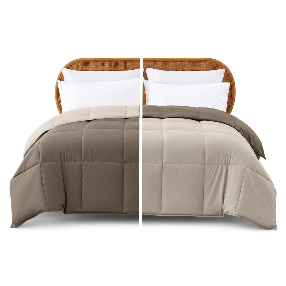 Amrapur Overseas 2dwncmfg Plumón de Ganso Alternativa Microfibra Acolchado Reversible Colcha