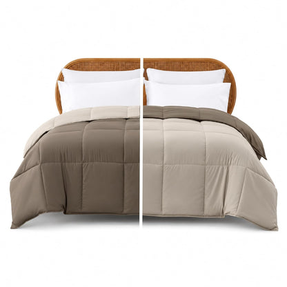 Amrapur Overseas 2dwncmfg Plumón de Ganso Alternativa Microfibra Acolchado Reversible Colcha
