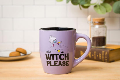Silver Buffalo Disney Villains Ursula Sea Witch Please Jumbo Taza de cerámica curvada, 25 onzas