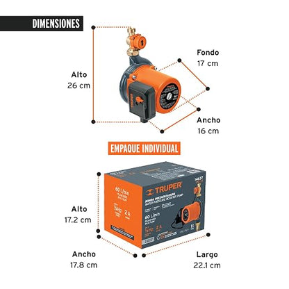 Truper PRE-1/3, Bomba presurizadora, 1/3 Hp