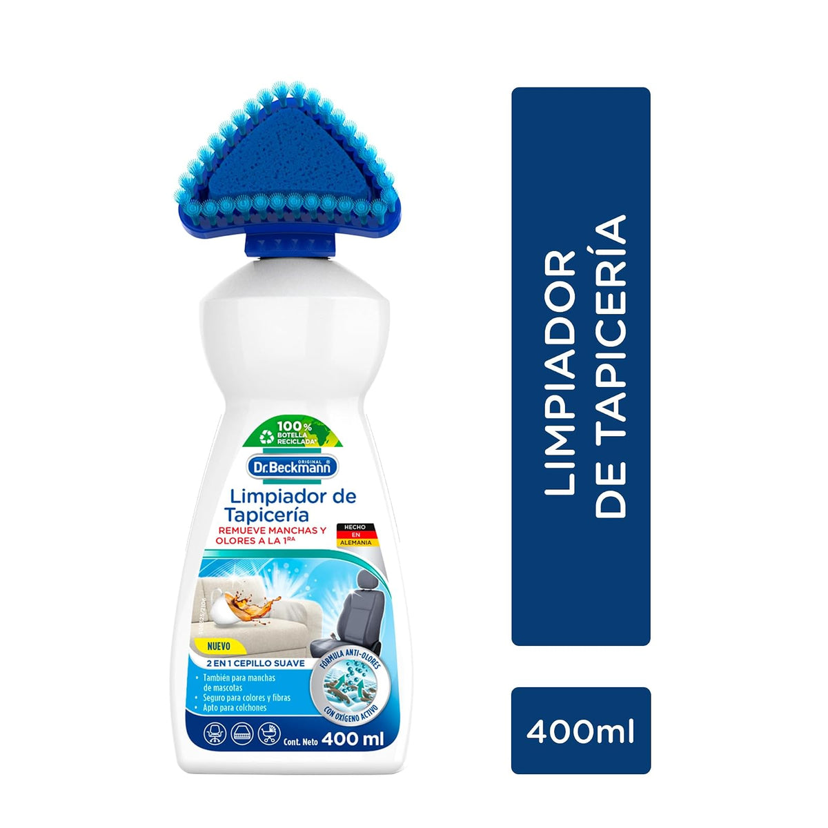 Dr. Beckmann, Limpiador de Tapicería, Colchones, Remueve Manchas y Olores, 400 ml +, Quitamanchas Intenso Multiusos, en Polvo, para Ropa Blanca y Color1 kg