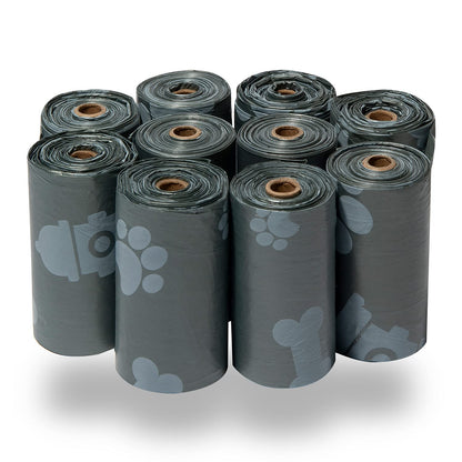 Best Pet Supplies Bolsas para excrementos de perro, resistentes a desgarros, con tecnología de plástico de vida controlada d2w, paquete de 150, gris (GR-150T)