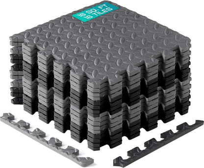Yes4All Tapete de Ejercicio EVA para Gimnasio en Casa - 16 pies cuadrados - 16 piezas