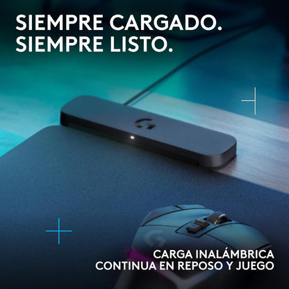 Logitech G POWERPLAY 2 Mousepad de Carga Inalámbrica para Mouse Gaming, 34,5 x 28,4 cm, 3,5 mm Grosor, Compatible con PC y Mac - Negro