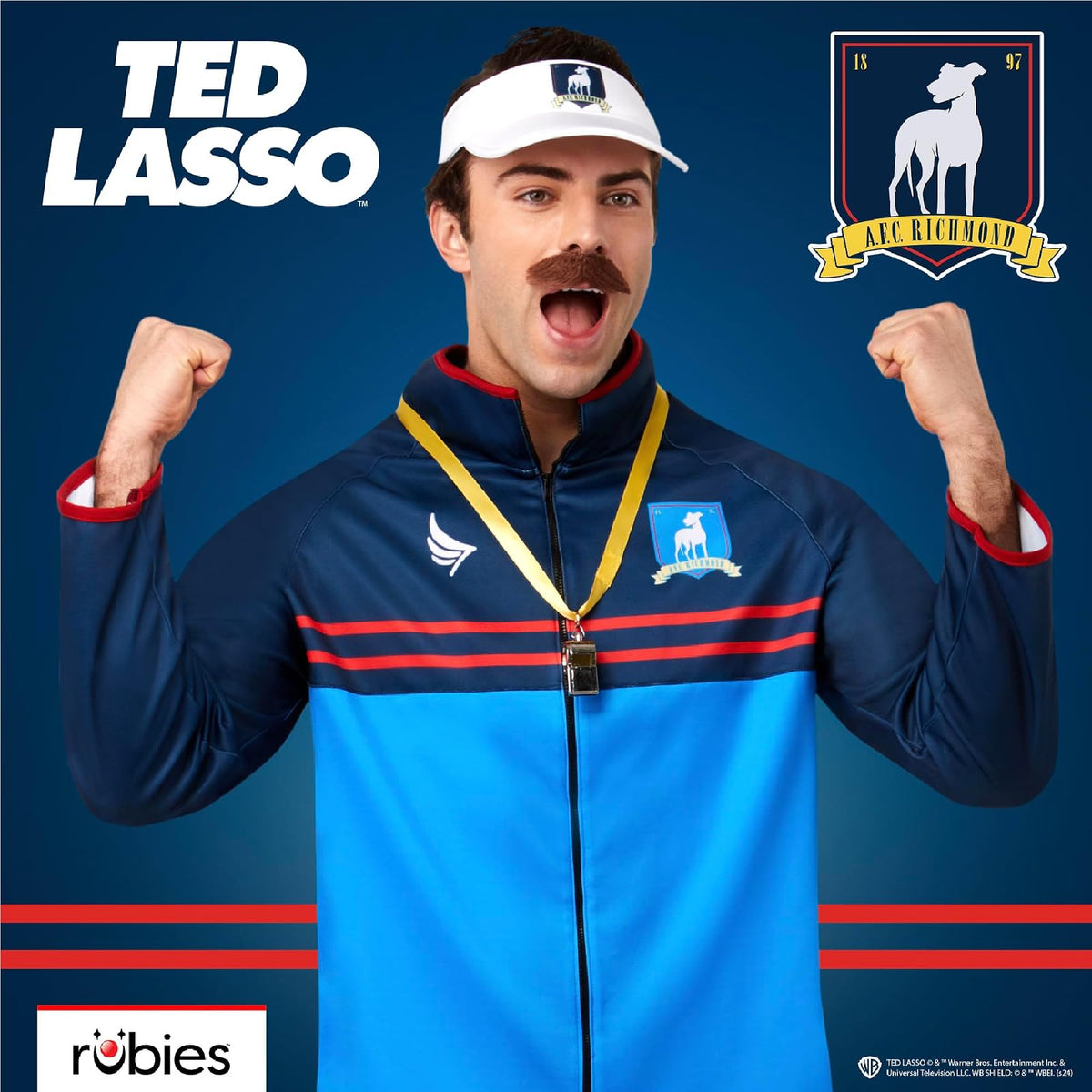 Rubie's Ted Lasso Costume Kit Disfraces de tamaño adulto Para hombres
