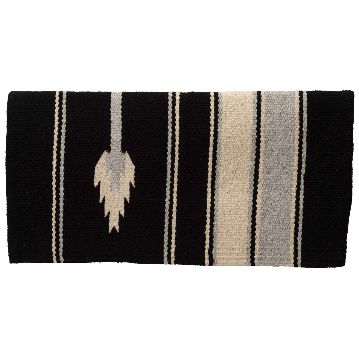 Manta acrílica de Doble Tela, Grado A, Flecha, Color Negro, Crema/Gris, 32 x 32 Pulgadas