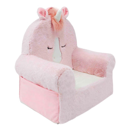 Soft Landing Sweet Seats, Silla de Descanso para niños pequeños de Alta Calidad y cómoda con asa de Transporte y Bolsillos Laterales, Unicornio Rosa