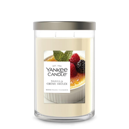 Yankee Candle Vela Arom��tica 2 Mechas, Canela Espumosa, 20 oz - Vanilla Cr?me Br?l?e - Signature Large 2-Wick Tumbler