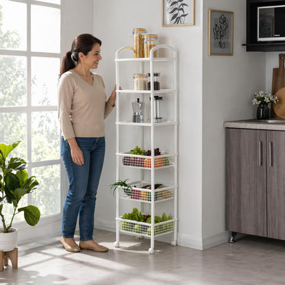 Liftor Italhome Estante De Plástico, Organizador De Cocina con Ruedas Prakti Alacena