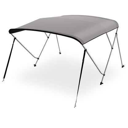 SereneLife - Toldo Bimini de Lona con 3 Lazos, Tubo de Marco de Aluminio de Doble Pared de 1 Pulgada, 2 Correas y 2 Postes de Soporte Traseros, Bota de Almacenamiento