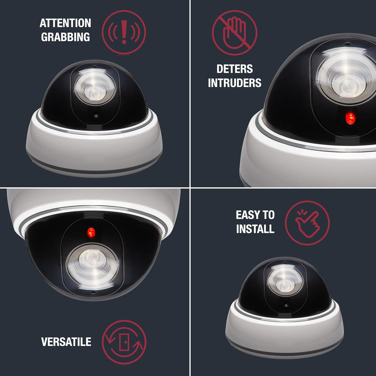 Sabre Home seguridad antirrobo, disuasivo — cámara de seguridad falsa, teclado y de seguridad falsa TV antirrobo, disuasivo, Cámara en forma de domo, Único, Domo