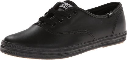 Keds Champion Original Leather Lace-Up, Zapatillas Bajas Mujer - 24.0 cm - Black B